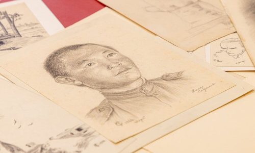 Фонды Музея Победы пополнились рисунками художника-графика Сергея Чуканова